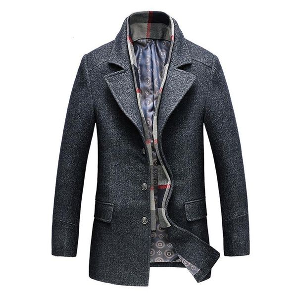 men's wool & blends 2021 fashion business long thicken slim overcoat jacket male peacoat brand clothes winter casual trench coat, Black
men's wool & blends 2021 fashion business long thicken slim overcoat jacket male peacoat brand clothes winter casual trench coat, Black