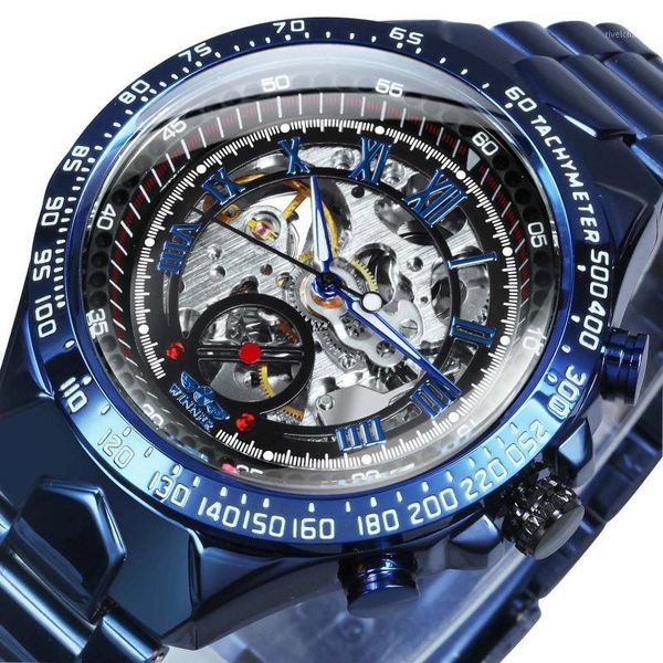 wristwatches winner blue skeleton watch for men mechanical luminous fashion sport mens watches stainless steel, Slivery;brown
wristwatches winner blue skeleton watch for men mechanical luminous fashion sport mens watches stainless steel, Slivery;brown