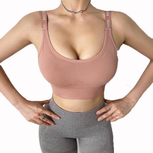 high impact sports bra with pad push up seamless crop women fitness gym bra workout yoga letter sports wear active tank, White;black
high impact sports bra with pad push up seamless crop women fitness gym bra workout yoga letter sports wear active tank, White;black