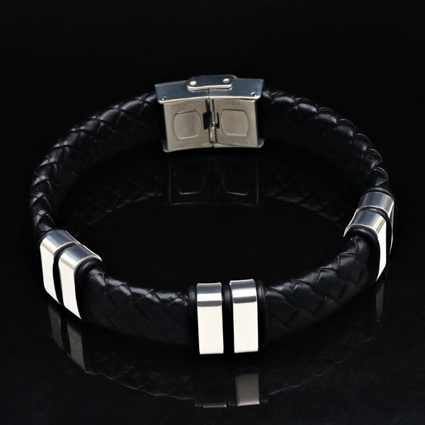 charm bracelets fashion trend black leather wristband men's bracelet silicone stainless steel buckle ladies wholesale bulk, Golden;silver
charm bracelets fashion trend black leather wristband men's bracelet silicone stainless steel buckle ladies wholesale bulk, Golden;silver