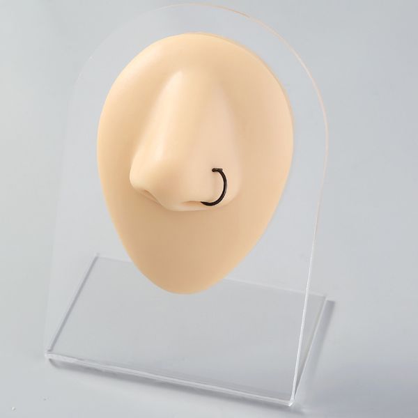 stainless steel black c-type puncture t-type nose ring lip nail accessories female, Silver
stainless steel black c-type puncture t-type nose ring lip nail accessories female, Silver