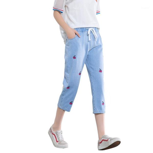harajuku cute cherry embroidery girls calf-length pants high waist casual loose cotton wide leg pants elastic waist denim1, Black;white
harajuku cute cherry embroidery girls calf-length pants high waist casual loose cotton wide leg pants elastic waist denim1, Black;white