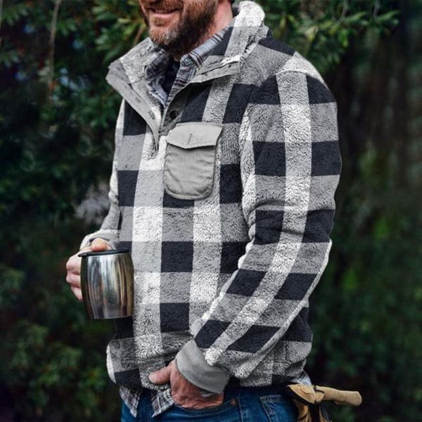 men's hoodies & sweatshirts men winter sherpa fleece sweater oversized plaid thicken pullover male loose sweatshirt fluffy autumn, Black
men's hoodies & sweatshirts men winter sherpa fleece sweater oversized plaid thicken pullover male loose sweatshirt fluffy autumn, Black