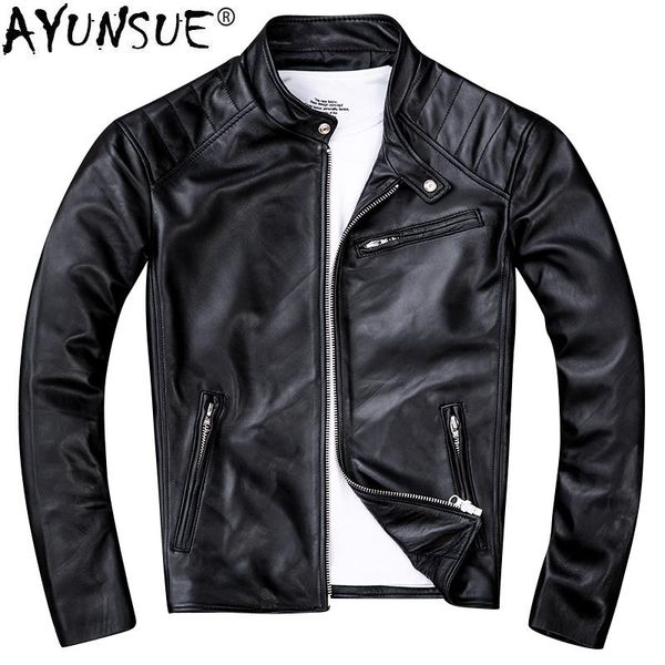 men's leather & faux ayunsue genuine sheepskin jacket men clothes 2021 real motorcycle jackets vintage jaqueta de couro zl405, Black
men's leather & faux ayunsue genuine sheepskin jacket men clothes 2021 real motorcycle jackets vintage jaqueta de couro zl405, Black