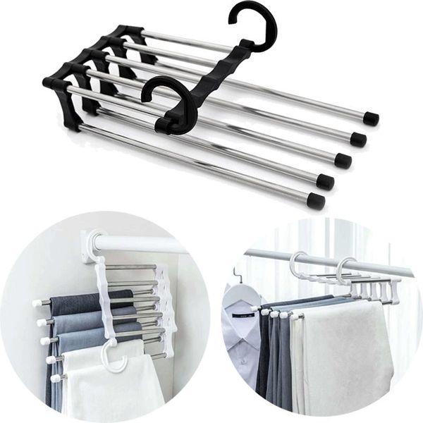 hangers & racks 5 in 1 wardrobe hanger multi-functional clothes pants stainless steel clothing for rack
hangers & racks 5 in 1 wardrobe hanger multi-functional clothes pants stainless steel clothing for rack