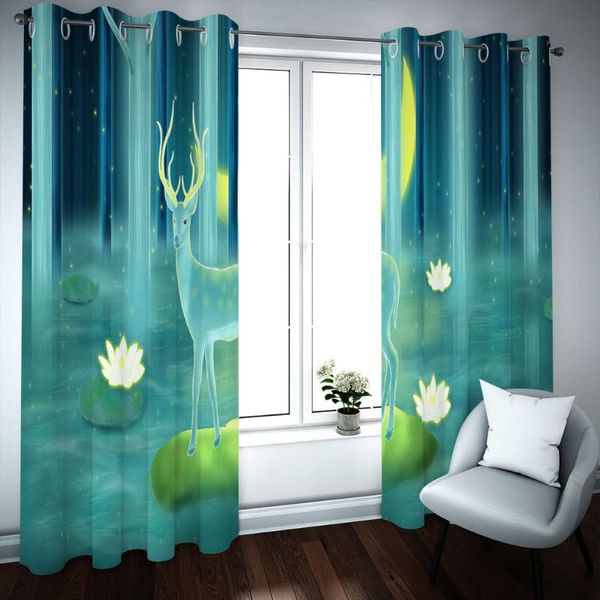 curtain & drapes green leaves deer blackout for living room printed bedroom kitchen balcony pastoral sheer window decoration
curtain & drapes green leaves deer blackout for living room printed bedroom kitchen balcony pastoral sheer window decoration