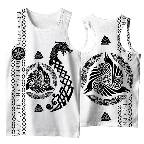 men' tank summer vest viking symbol tattoo crow 3d printing fashion harajuku street casual, White;black
men' tank summer vest viking symbol tattoo crow 3d printing fashion harajuku street casual, White;black