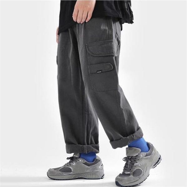 men's pants cargo men streetwear loose hip hop trousers male jogging fashion pocket straight pantalones hombres 2021, Black
men's pants cargo men streetwear loose hip hop trousers male jogging fashion pocket straight pantalones hombres 2021, Black