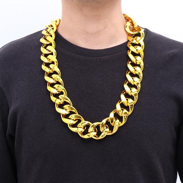 chains 1pc hip hop gold color big acrylic chunky chain necklace men punk oversized large plastic link jewelry friendship gifts, Silver
chains 1pc hip hop gold color big acrylic chunky chain necklace men punk oversized large plastic link jewelry friendship gifts, Silver