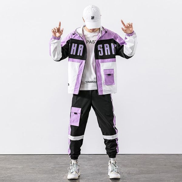 men's tracksuits patchwork sport suit for men clothing tracksuit set hooded jacket+pants workwear big pocket sportswear 2 piece hip hop, Gray
men's tracksuits patchwork sport suit for men clothing tracksuit set hooded jacket+pants workwear big pocket sportswear 2 piece hip hop, Gray