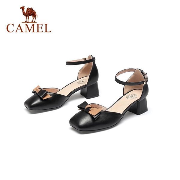 camel genuine leather buckle strap women sandals thick-heeled sandals women spring summer mid-heel bow-knot shoes 2021 new, Black
camel genuine leather buckle strap women sandals thick-heeled sandals women spring summer mid-heel bow-knot shoes 2021 new, Black