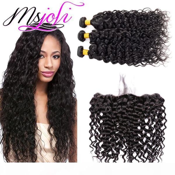 msjoli hair peruvian water wave 3 bundles with frontal closure remy human hair weave extension pre plucked lace frontal with bundles, Black;brown
msjoli hair peruvian water wave 3 bundles with frontal closure remy human hair weave extension pre plucked lace frontal with bundles, Black;brown