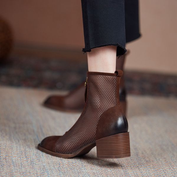 2021 New Spring Autumn Boots Women Air Mesh Women Shoes Front Short Booties Chic Heel Botas Brand Star Shoes Leather Boots Women, Black
2021 New Spring Autumn Boots Women Air Mesh Women Shoes Front Short Booties Chic Heel Botas Brand Star Shoes Leather Boots Women, Black