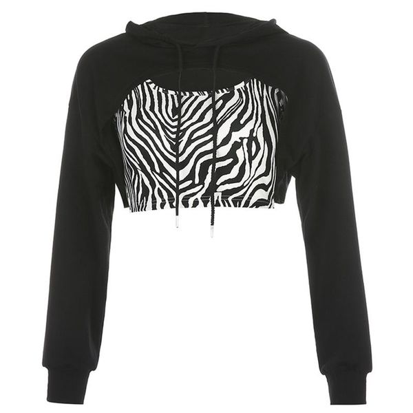 women's hoodies & sweatshirts women 2pcs long sleeve black drawstring cropped sweatshirt with zebra stripes camis tank harajuku streetw
women's hoodies & sweatshirts women 2pcs long sleeve black drawstring cropped sweatshirt with zebra stripes camis tank harajuku streetw
