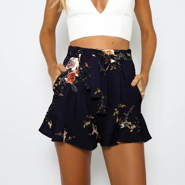 short trousers women fashion print high waist loose shorts with bandage casual lace up summer shorts#g4, White;black
short trousers women fashion print high waist loose shorts with bandage casual lace up summer shorts#g4, White;black