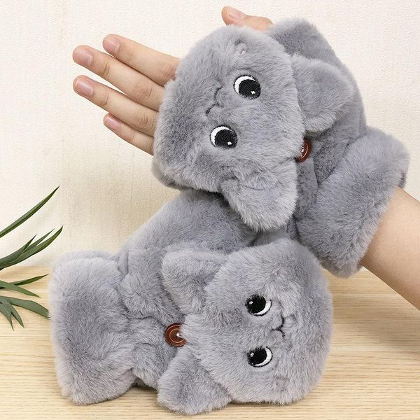 sports gloves women winter fur mittens fingerless plush warm glove soft thick for girl flexible half finger, Black
sports gloves women winter fur mittens fingerless plush warm glove soft thick for girl flexible half finger, Black