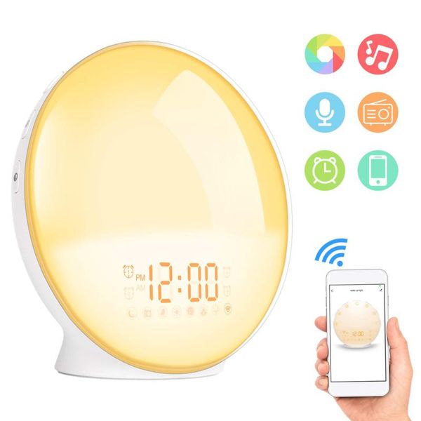 intelligent smartapp voice control wifi alarm clock smart light adjustable digital snooze nature led colorful lamp night light
intelligent smartapp voice control wifi alarm clock smart light adjustable digital snooze nature led colorful lamp night light