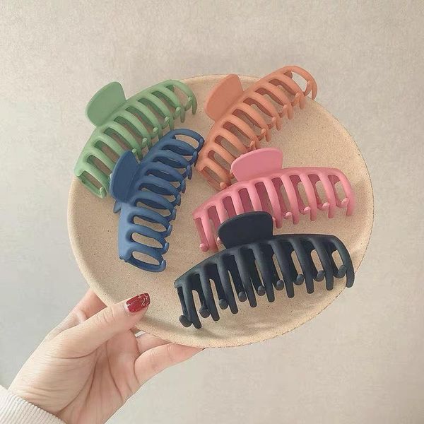 women korean solid elegant big hair clips fashion frosted shower hair clamps clip for girls female dtt88
women korean solid elegant big hair clips fashion frosted shower hair clamps clip for girls female dtt88