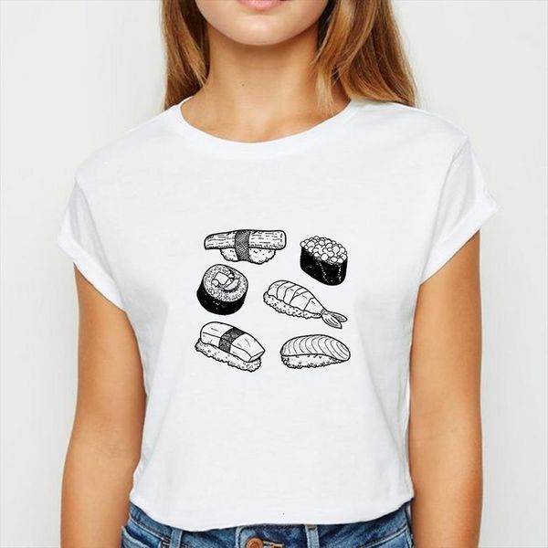 avant garde sushi ulzzang spring women t shirt summer ropa mujer vintage streetwear white round neck shirts
avant garde sushi ulzzang spring women t shirt summer ropa mujer vintage streetwear white round neck shirts