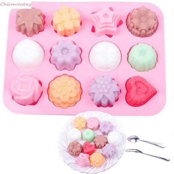 Cake Baking Mould Silicone Soap Mold 3D Chocolate 12 hole Baking Tray Molds Candy Making Tool DIYJelly mold baking tools
Cake Baking Mould Silicone Soap Mold 3D Chocolate 12 hole Baking Tray Molds Candy Making Tool DIYJelly mold baking tools