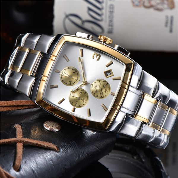 1-mens watches casual business square and round dial multicolor quartz movement stainless steel strap mens gift watch, Slivery;brown
1-mens watches casual business square and round dial multicolor quartz movement stainless steel strap mens gift watch, Slivery;brown