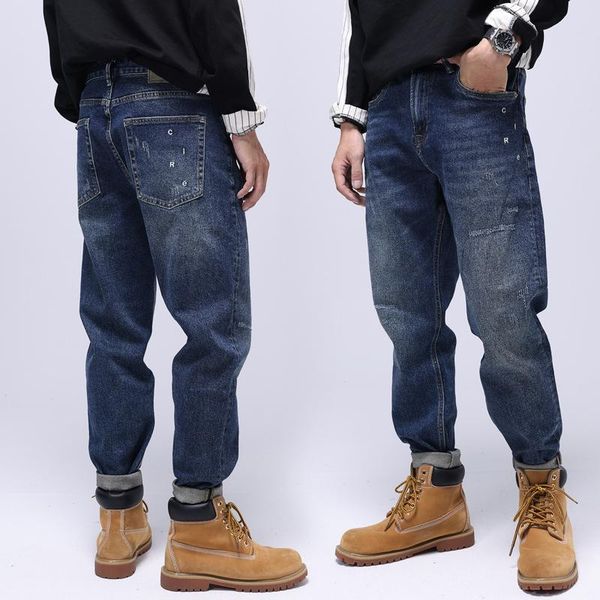 men's jeans american street style fashion men retro blue elastic loose fit wide leg frayed ripped hip hop denim baggy pants
men's jeans american street style fashion men retro blue elastic loose fit wide leg frayed ripped hip hop denim baggy pants