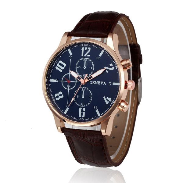 wristwatches listing geneva men watch fashion male quartz-watch round dial clock casual leather wristwatch sport relojes masculino, Slivery;brown 
wristwatches listing geneva men watch fashion male quartz-watch round dial clock casual leather wristwatch sport relojes masculino, Slivery;brown