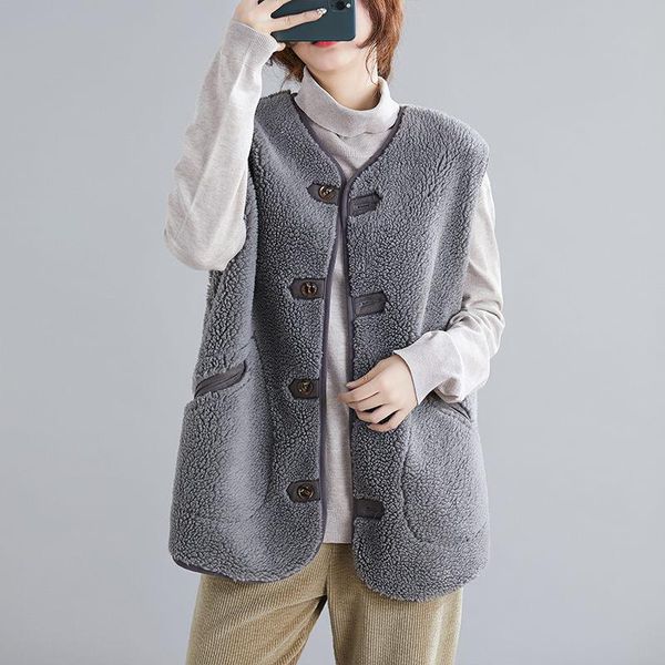 women's vests autumn and winter suede fleece vest & waistcoat women loose plus size reversible lambswool sleeveless jacket vintage y04, Black;white
women's vests autumn and winter suede fleece vest & waistcoat women loose plus size reversible lambswool sleeveless jacket vintage y04, Black;white