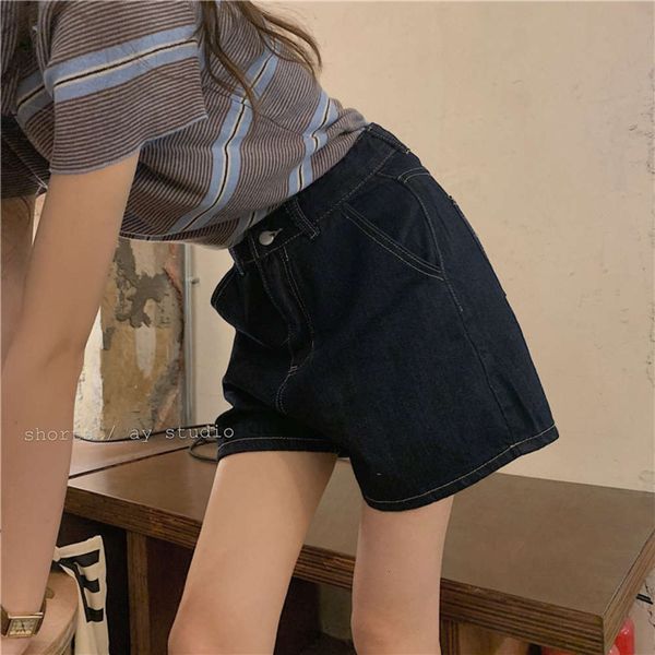 summer version slim high waist temperament shorts, Blue
summer version slim high waist temperament shorts, Blue