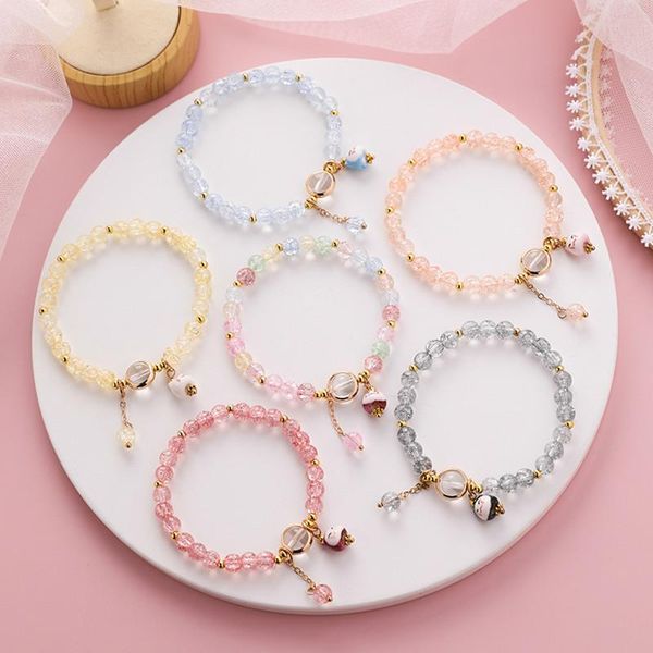 link, chain 1pc color simple cute ceramic lucky cat star bracelet hand-woven red colors rope bangle for women girls jewelry gift, Black
link, chain 1pc color simple cute ceramic lucky cat star bracelet hand-woven red colors rope bangle for women girls jewelry gift, Black