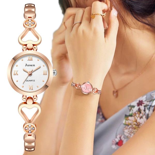 wristwatches luxury diamond women fashion heart bracelet watches rome dial design elegant silver ladies quartz rose gold clock, Slivery;brown 
wristwatches luxury diamond women fashion heart bracelet watches rome dial design elegant silver ladies quartz rose gold clock, Slivery;brown