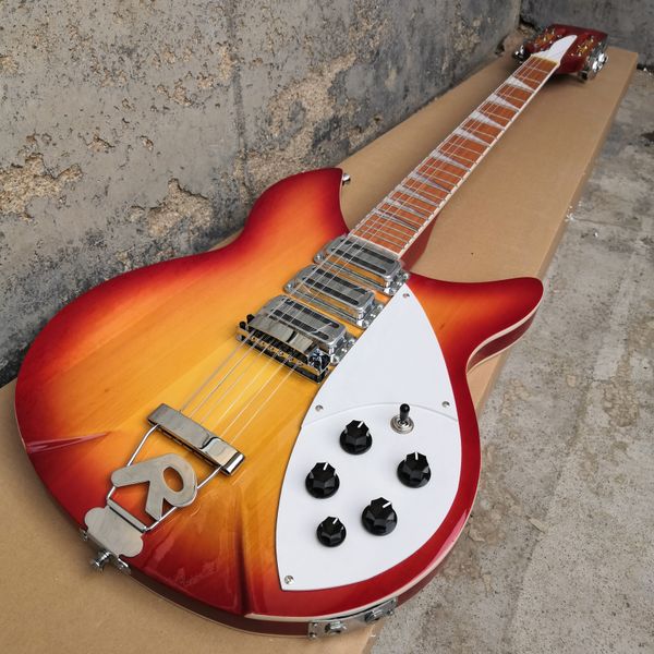 6 string electric guitar, ricken 360 electric guitar,cherry red body with rosewood fingerboard
6 string electric guitar, ricken 360 electric guitar,cherry red body with rosewood fingerboard