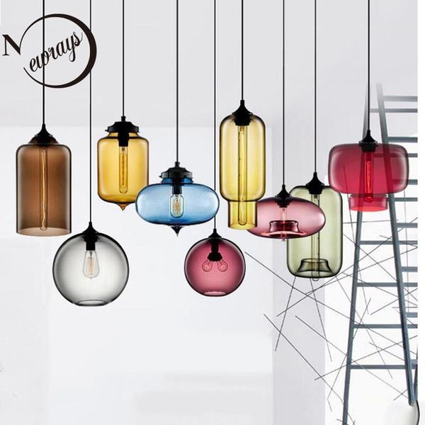 nordic modern colorful glass bowl pendant lights e27 loft hanging lamps for kitchen living room bedroom restaurant l hall
nordic modern colorful glass bowl pendant lights e27 loft hanging lamps for kitchen living room bedroom restaurant l hall