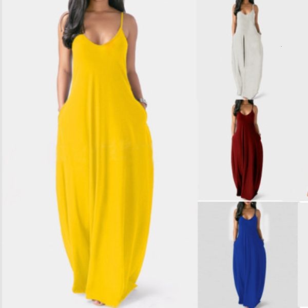 2021 new women summer loose long sling v-neck sleeveless ankle-length casual pockets solid color party es plus size ub7x, Black;gray
2021 new women summer loose long sling v-neck sleeveless ankle-length casual pockets solid color party es plus size ub7x, Black;gray