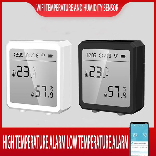 smart home control tuya temperature and humidity sensor wifi indoor thermometer date digital display detector
smart home control tuya temperature and humidity sensor wifi indoor thermometer date digital display detector
