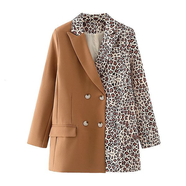 2021 new solid patchwork leopard elegant women blazer oversize chic pockets jacket double breasted office lady work coat outwear jja4, White;black
2021 new solid patchwork leopard elegant women blazer oversize chic pockets jacket double breasted office lady work coat outwear jja4, White;black