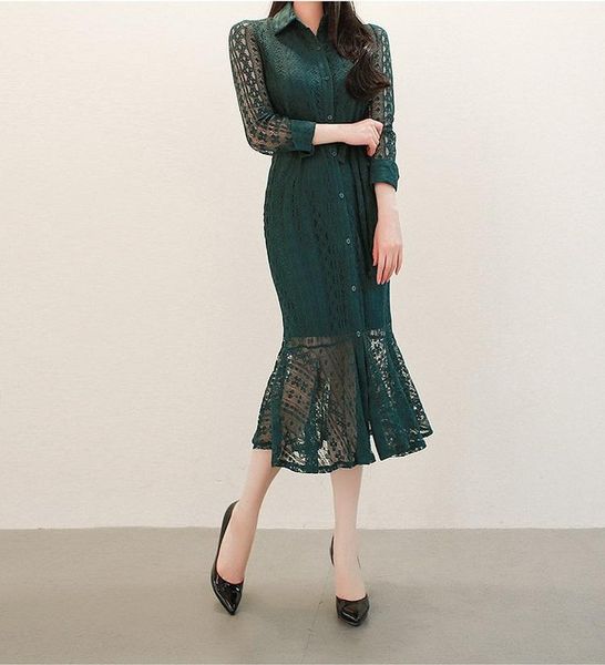 casual dresses ladies' products slim ladies lapel temperament shirt style stitching lace long sleeve large dress, Black;gray
casual dresses ladies' products slim ladies lapel temperament shirt style stitching lace long sleeve large dress, Black;gray