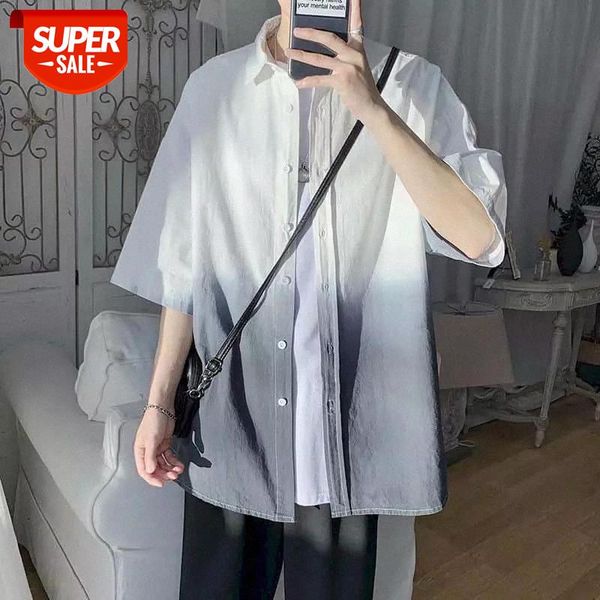 gradient color short-sleeved bbr shirt men blouse couple dk uniform male korean loose summer shirt ruffian vintage #c30u, White;black
gradient color short-sleeved bbr shirt men blouse couple dk uniform male korean loose summer shirt ruffian vintage #c30u, White;black