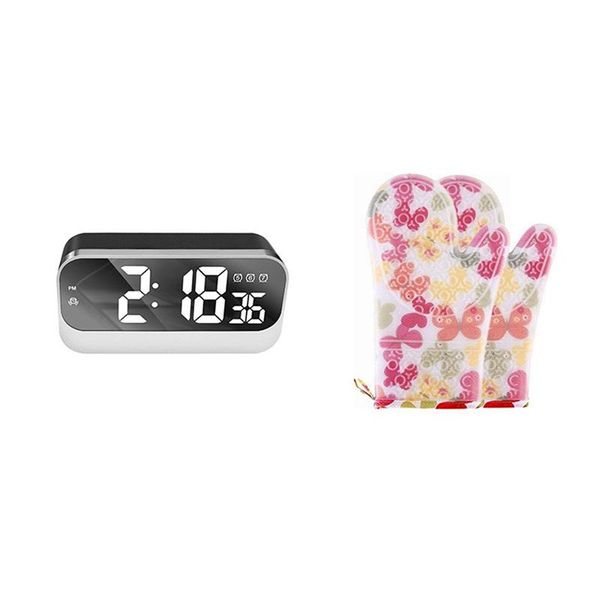other clocks & accessories 1 set led alarm clock electronic magic mirror & 2 pcs silicone and cotton double-layer heat resistant gloves
other clocks & accessories 1 set led alarm clock electronic magic mirror & 2 pcs silicone and cotton double-layer heat resistant gloves