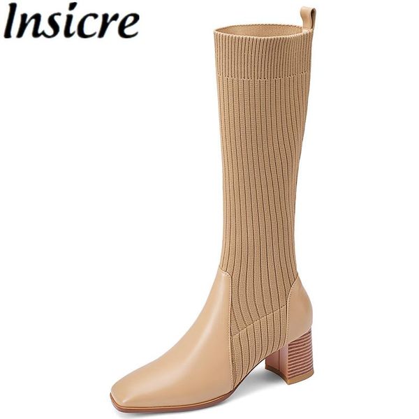 boots insicre women knee high khaki patchwork size 43 woolen square toe 2021 winter thick heel shoes cow leather, Black
boots insicre women knee high khaki patchwork size 43 woolen square toe 2021 winter thick heel shoes cow leather, Black