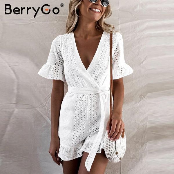 berrygo v-neck ruffle lace summer romper jumpsuit women casual holiday hollow out embroidery playsuit elegant beach rompers1, Black;white
berrygo v-neck ruffle lace summer romper jumpsuit women casual holiday hollow out embroidery playsuit elegant beach rompers1, Black;white