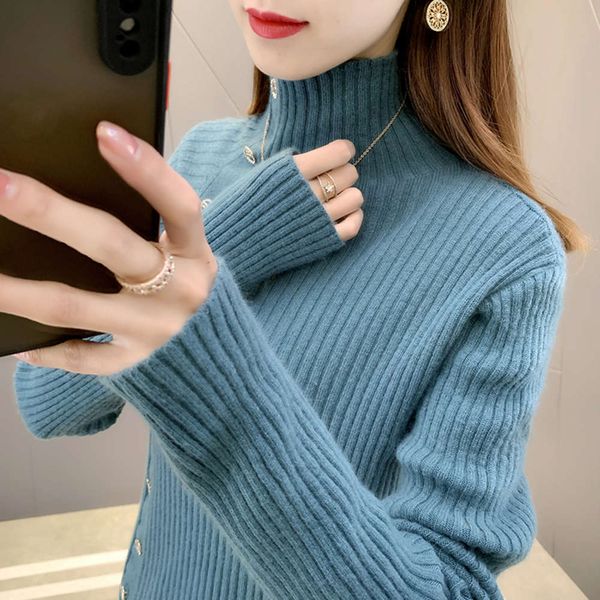 semi turtleneck women's thickened loose, new style 2021 in autumn and winter, White;black
semi turtleneck women's thickened loose, new style 2021 in autumn and winter, White;black