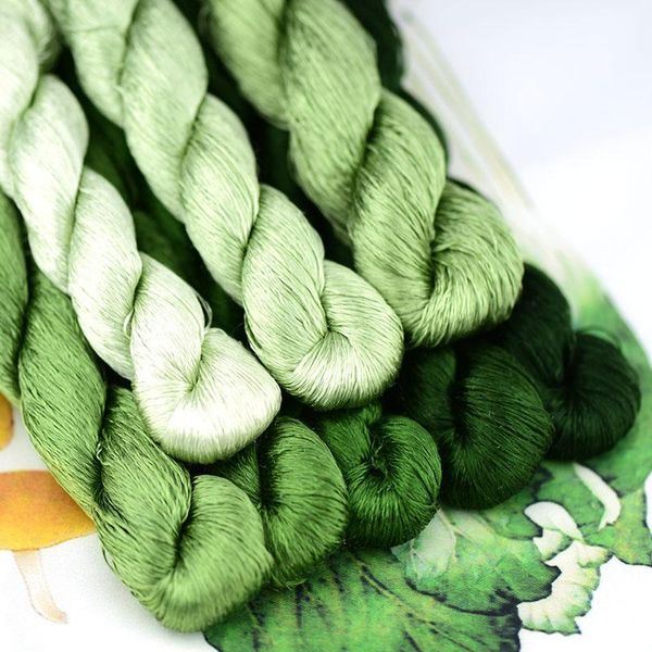 yarn 1pcs/400m silk embroidery thread / 100% /hand embroider cross stitch/ cabbage green/8 gradient colors, Black;white
yarn 1pcs/400m silk embroidery thread / 100% /hand embroider cross stitch/ cabbage green/8 gradient colors, Black;white
