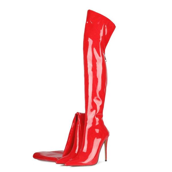boots fashion zipper patent leather thigh thin high heel women over the knee ladies pointed toe autumn winter shoes, Black
boots fashion zipper patent leather thigh thin high heel women over the knee ladies pointed toe autumn winter shoes, Black