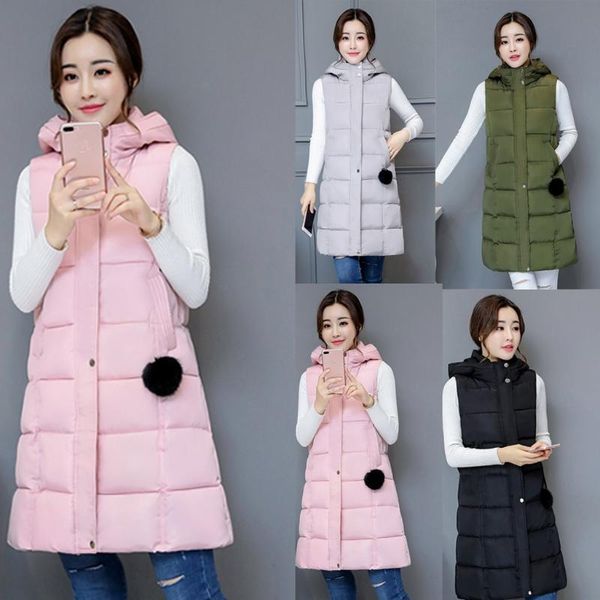 autumn winter hooded long down vests women solid sleeveless loose mixi waistcoat female 2021 new fashion casual warm lady coats, Black;white
autumn winter hooded long down vests women solid sleeveless loose mixi waistcoat female 2021 new fashion casual warm lady coats, Black;white