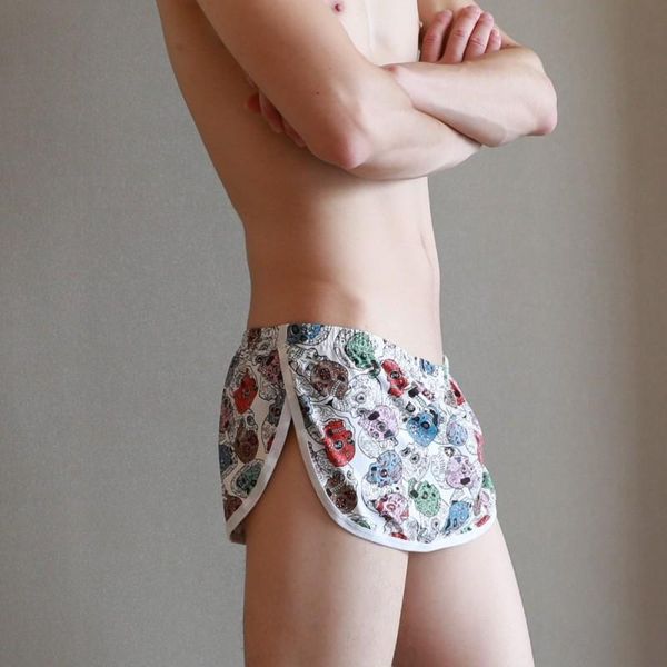 men boxers shorts cotton arrow pants casual printed breathable u convex pouch underpants cuecas, White;black
men boxers shorts cotton arrow pants casual printed breathable u convex pouch underpants cuecas, White;black