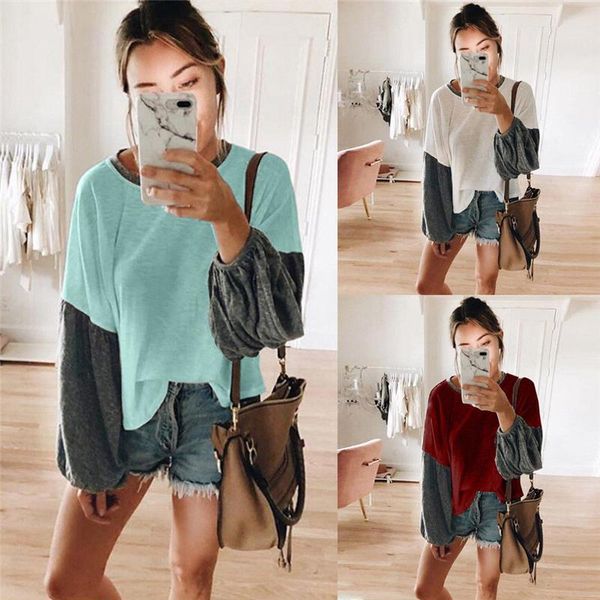women's t-shirt fashion women ladies chiffon t shirt lantern long sleeve casual clothes tee, White
women's t-shirt fashion women ladies chiffon t shirt lantern long sleeve casual clothes tee, White