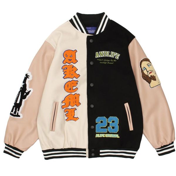 men's jackets men baseball jacket hip hop streetwear letter portrait embroidery varsity 2021 autumn vintage harajuku oversized coat, Black;brown
men's jackets men baseball jacket hip hop streetwear letter portrait embroidery varsity 2021 autumn vintage harajuku oversized coat, Black;brown