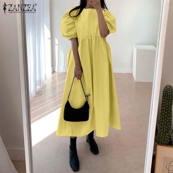 casual dresses vintage women 2022 summer patchwork maxi vestidos solid puff sleeve sundress lady loose robe, Black;gray
casual dresses vintage women 2022 summer patchwork maxi vestidos solid puff sleeve sundress lady loose robe, Black;gray