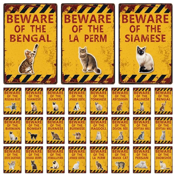 pet cat beware of the bengal bombay la perm burmese metal sign home decor bar wall art painting 20*30 cm size dy150
pet cat beware of the bengal bombay la perm burmese metal sign home decor bar wall art painting 20*30 cm size dy150
